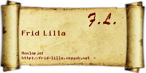 Frid Lilla névjegykártya