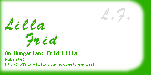 lilla frid business card